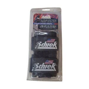 Schiek Sports Power Lifting Straps Black New in Package Work Out Exercise